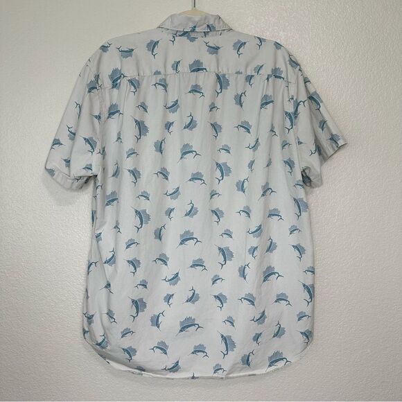 J. Crew Sword Fish Pattern Button Down Men’s Shirt - Picture 6 of 13